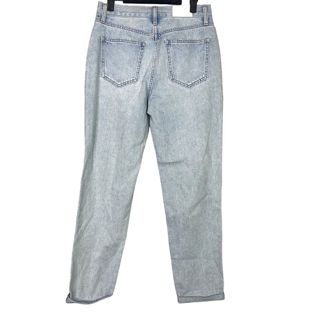 NWT Pistola Presley Relaxed Straight Leg Distressed High Rise Jean 26 Light Blue - Picture 6 of 15